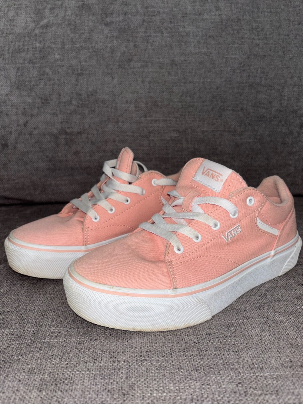 🌸Vans Peach/Pink Canvas Low-Top Sneakers